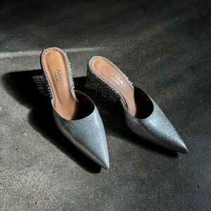 AREA Crystal Kitten Heels